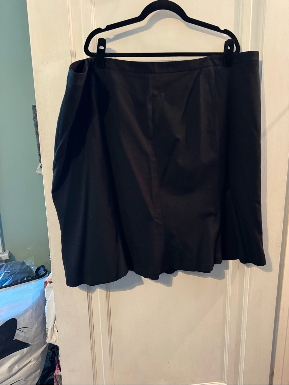 Lane Bryant Black Linen Look Pencil Skirt